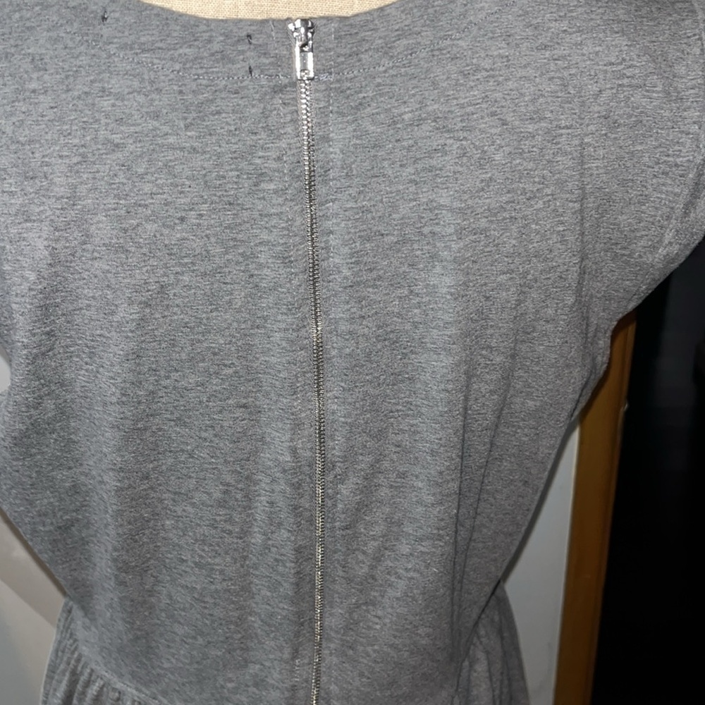 Sociology Women's Light grey Soft Stretchy  Dress Zip Back Dress Size 1X - Picture 5 of 8